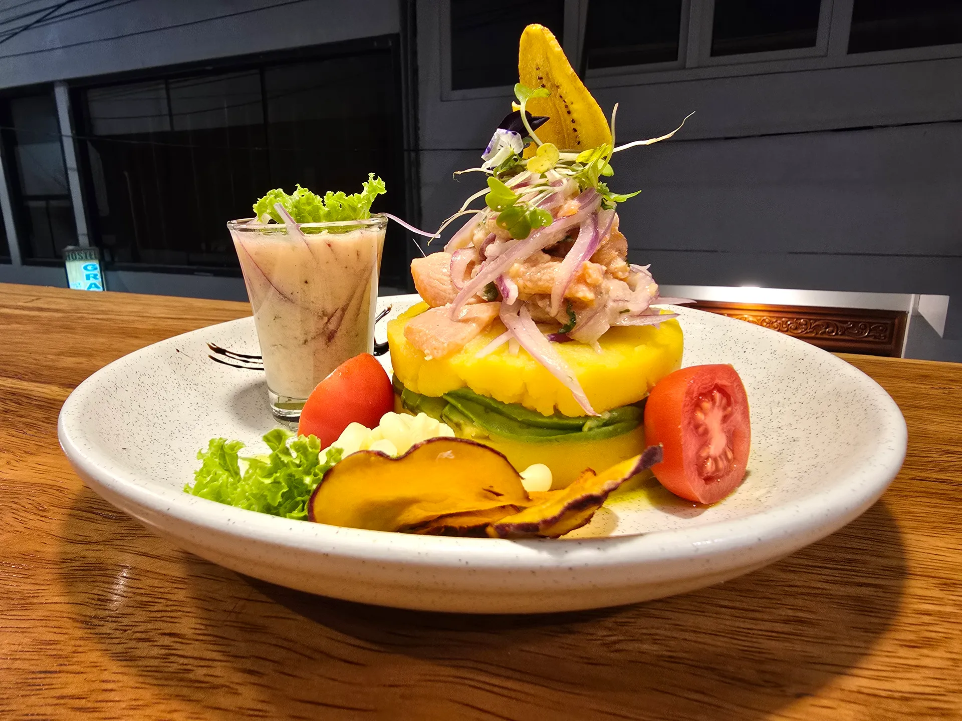Un plato de la casa de Taywa Restaurante Café